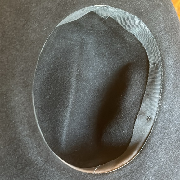 Vintage 70s Black Felt Fur Fedora Hat - Picture 14 of 15